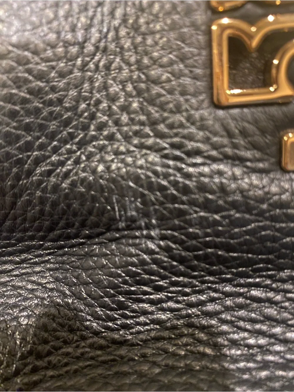 Tory Burch Black Pebbled Leather Backpack with Gold Logo Accent